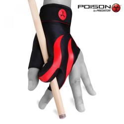 Бильярдная перчатка Poison черная / красная XL